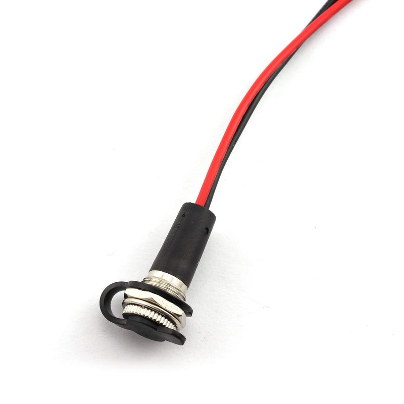 Tegg 5pcs DC-099A DC Female Panel Mount Charging Wire Threaded Socket Jact Connector with Dustproof Plug IP67 68 Water-Proof Large Current Power Adapter 5.5x2.1mm - Image 5